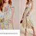 Anthropologie Dresses | Anthropologie Midi Flower Dress | Color: Pink/Yellow | Size: Xs