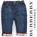 Burberry Bottoms | Burberry Children Boys' Pierre Five Pocket Denim Trousers Nova Check Size 18 M | Color: Blue/Cream | Size: 18mb