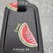 Coach Bags | Coach Luggage Tag With Watermelon Print New | Color: Black/Red | Size: Os