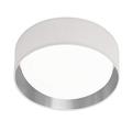 Searchlight 9371-37WSI Gianna Flush Ceiling Light in White and Silver - Dia: 370mm