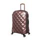 it luggage St Tropez Trois 26" Hardside Checked 8 Wheel Expandable Spinner, Metallic Rose Gold, 26", St Tropez Trois 26" Hardside Checked 8 Wheel Expandable Spinner