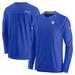 Men's Nike Royal Los Angeles Rams Sideline Coach Chevron Lock Up Long Sleeve V-Neck Performance T-Shirt