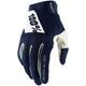 100% Ridefit Bicycle Gloves, white-blue, Size S