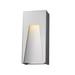 Z-Lite Millenial 1 Light Outdoor Wall Light Aluminum/Glass/Metal in Gray | 13.25 H x 6 W x 4 D in | Wayfair 561M-SL-SL-FRB-LED