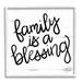 Stupell Industries Family is Blessing Rustic Minimal Calligraphy Sign by Stephanie Dicks - Textual Art Canvas in Black/White | Wayfair
