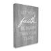 Stupell Industries Faith Bigger Than Fears Quote Rustic Style by Lil' Rue - Textual Art Canvas in Gray/White | 20 H x 16 W x 1.5 D in | Wayfair