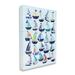 Stupell Industries Nautical Vibrant Sailboats Types Chart by Erica Billups - Graphic Art Canvas in Blue | 30 H x 24 W x 1.5 D in | Wayfair