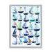 Stupell Industries Nautical Vibrant Sailboats Types Chart by Erica Billups - Graphic Art Wood in Brown | 14 H x 11 W x 1.5 D in | Wayfair