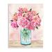 Stupell Industries Pink Roses Carnations Bouquet Floral Design by Ziwei Li - Graphic Art Wood in Brown | 15 H x 10 W x 0.5 D in | Wayfair