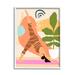 Stupell Industries Bold Abstract Shapes Yoga Fitness Person Houseplant by Annie Warren - Graphic Art Wood in Brown | 14 H x 11 W x 1.5 D in | Wayfair