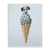 Stupell Industries Dalmation Dog Ice Cream Scoop Waffle Cone by Coco De Paris - Painting Wood in Brown | 15 H x 10 W x 0.5 D in | Wayfair