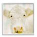 Stupell Industries Soft Cow Cattle Face Closeup Layered Background by Kim Allen - Painting Canvas in White | 12 H x 12 W x 1.5 D in | Wayfair