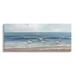 Stupell Industries Sandpipers Birds Cloudy Sky Beach Shore by Sally Swatland - Painting Canvas/Metal in Blue/Brown | 17 H x 40 W x 1.5 D in | Wayfair