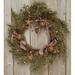 The Holiday Aisle® Rustic Holiday Pine 12" Polyethylene (PE) Wreath Most Realistic Faux, Cotton in Brown/Green | 12 H x 12 W x 2 D in | Wayfair