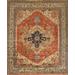 "Pasargad Home Serapi Collection Hand-Knotted Rust/Ivory Wool Area Rug- 7'11"" X 9'11"" - Pasargad Home pb-10b ivo 8x10"