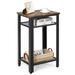 Global Pronex Simple Modern Style 3-Tier Industrial Side End Telephone Table Tall Nightstand