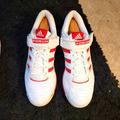 Adidas Shoes | Gently Used Low Top Adidas Forum Court Shoes. Great Support And Fit. | Color: Red/White | Size: 10.5