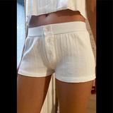 Brandy Melville Intimates & Sleepwear | Brandy Melville White Boy Short Ribbed Underwear | Color: White | Size: Xs/S