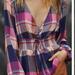 Anthropologie Tops | Anthropologie Plaid Deep-V Blouse Nwt Perfect For Fall | Color: Blue/Pink | Size: Various