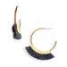 Madewell Jewelry | Nwt Madewell Black + Gold Fringe Hoop Earrings | Color: Black/Gold | Size: 1 1/2''