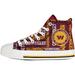 Youth FOCO Burgundy Washington Commanders Repeat Wordmark High Top Canvas Allover Sneakers