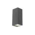 QAZQA - Outdoor Wall Lamp I Wall Light Gray IP44 with Light-Dark Sensor - Baleno II Garden- - Modern - Suitable for LED GU10 | 2 Light - Aluminium Security Light - Suitable for