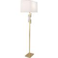 Robert Abbey Lincoln 63" Traditional Floor Lamp Metal in White/Yellow/Brown | 63 H x 20.5 W x 10 D in | Wayfair 1020