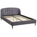 Everly Quinn Lymansville Wingback Platform Bed Upholstered/Velvet in Gray | 37.5 H x 66.5 W x 91 D in | Wayfair 17A40597A65F40EFB965242C46B8C181