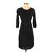 Madison Leigh Casual Dress - Sweater Dress: Black Dresses - Women's Size P