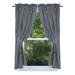 Gracie Oaks Kathya Cotton Plaid Semi-Sheer Rod Pocket Curtain Panels 100% Cotton in Black | 72 H x 63 W in | Wayfair
