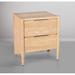 Foundry Select Auringer 2 - Drawer Nightstand in White Oak Wood in Brown | 25 H x 22 W x 18 D in | Wayfair 5717301C5B8D45BCB4F0B85362C1F2E4