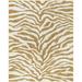 Yellow 120 x 94 x 0.25 in Area Rug - Everly Quinn Tabora Beige & Gold Viscose Area Rug Viscose | 120 H x 94 W x 0.25 D in | Wayfair