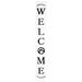 Gracie Oaks Lalita Animal Paw Welcome Sign Wood in Black | 72 H x 10 W x 1 D in | Wayfair A1DB2907A3814268A4DAB56D630B6B02