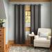 Eclipse Microfiber Blackout Grommet Curtains, Solid Thermaback Window Polyester in Gray | 95 H in | Wayfair 10708042X084SMK