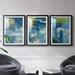 Orren Ellis Spring Winds I Premium Framed Print - Ready To Hang Paper in Blue/Green | 36.5 H x 79.5 W x 2.5 D in | Wayfair