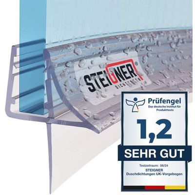 Duschdichtung, 100cm, Glasstärke 6/7/ 8 mm, Vorgebogene pvc Ersatzdichtung für Runddusche, UK09 Image