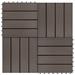 vidaXL Decking Tile Floor Tile Interlocking Outdoor Flooring Tile for Patio