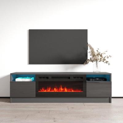 Duke 01 BL-EF Electric Fireplace 63" TV Stand