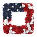 18" Patriotic Square Shape Wreath by National Tree Company