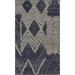 Blue/ Gray Chevron Kilim Moroccan Area Rug Hand-woven Wool Carpet - 5'2" x 8'0"