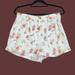 American Eagle Outfitters Shorts | American Eagle Outfitters Off White Floral Print Denim Mom Shorts Size 10 | Color: White | Size: 10