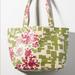 Anthropologie Bags | Erin Flett Coated Canvas Tote Bag | Color: Green/Pink | Size: Os