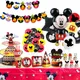 Mickey Mouse décorations de fête d'anniversaire ballons enfants vaisselle jetable bannière tasses