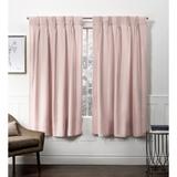 ATI Home Velvet Heavyweight Pinch Pleat Top Curtain Panel Pair