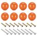 33x35mm Ceramic Drawer Knobs, 8pcs Ball Shape Door Pull Handles Orange