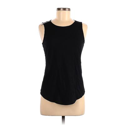 Karen Millen Sleeveless Blouse: Black Solid Tops - Women's Size 8