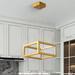 Everly Quinn 1 - Light Unique Square Led Pendant, Glass in White/Yellow | 5.9 H x 11.8 W x 11.8 D in | Wayfair BFA2D7285AB5422AAF7696E1C0EBB5BE