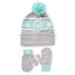 Disney Accessories | Disney Frozen Anna & Elsa Hat & Glove Set | Color: Gray/Green | Size: Osg