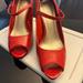 Nine West Shoes | Guc - Red Nine West 4" Heels - Size 9 | Color: Red | Size: 9