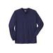 Men's Big & Tall Lightweight Long Sleeve Henley by KingSize in Navy (Size 9XL)